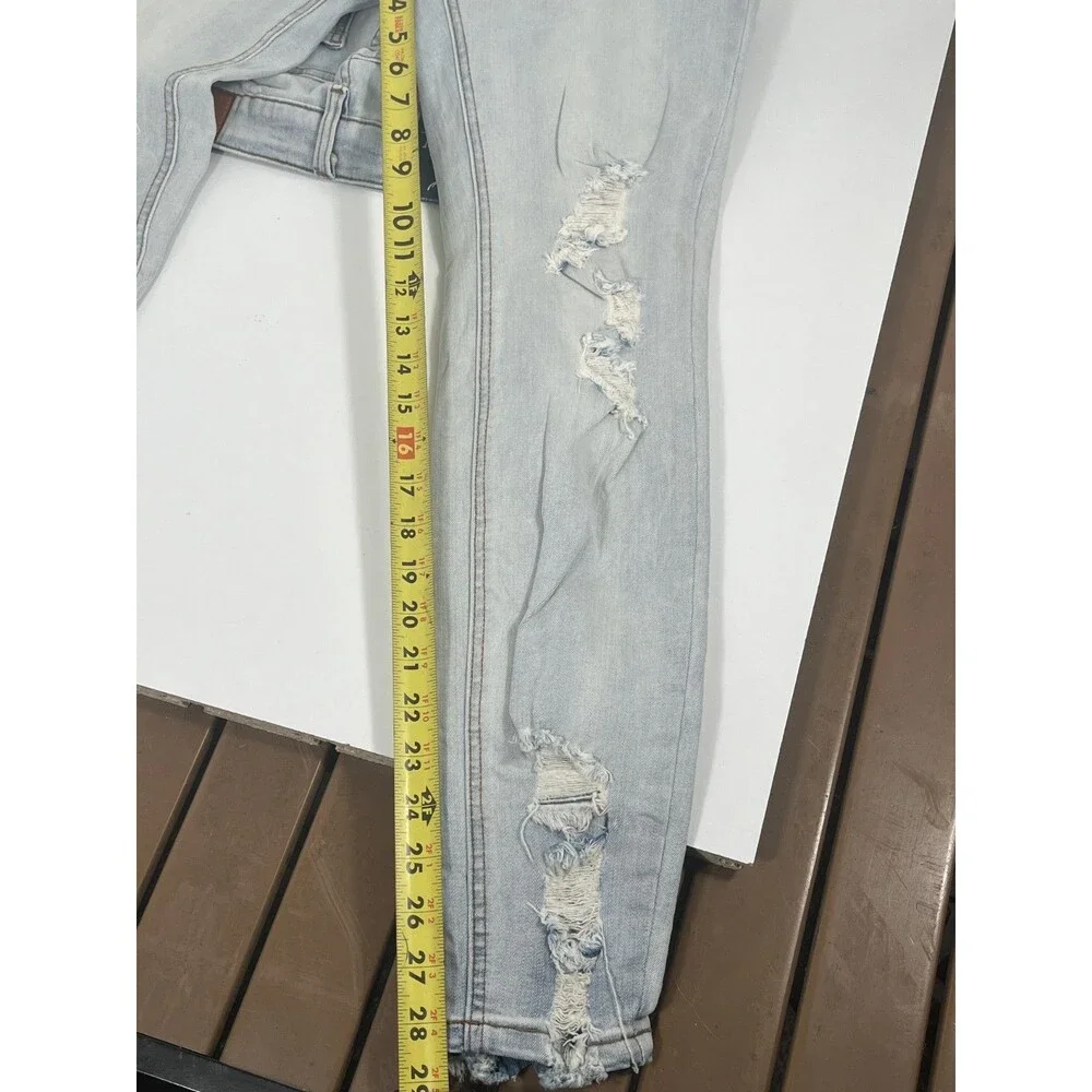 Resfeber LA Collection Women's Boyfriend Jeans Size 4 Distressed Mid Rise NWT
